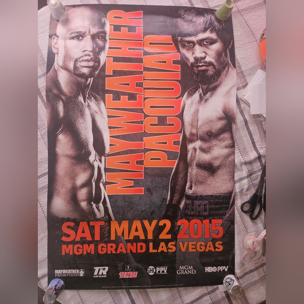 Original Mayweather vs Pacquiao Poster Fight In Las Vegas 2015